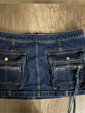 BDG Ranger Cargo Denim Micro Mini Skirt-Size XL